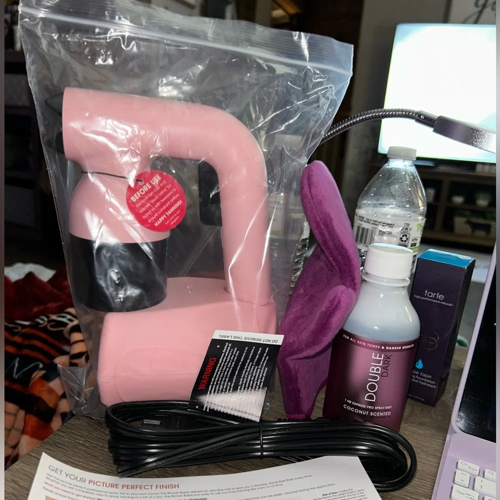 NEW IN BOX - MineTan Bronze Babe Home Spray Tan Kit - Pink Sprayer - Picture 9 of 16